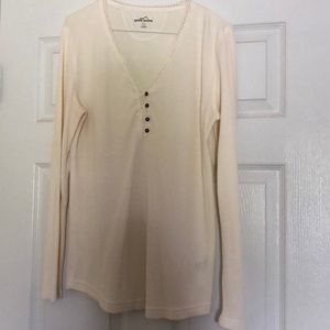 Cream colored long sleeve shirt